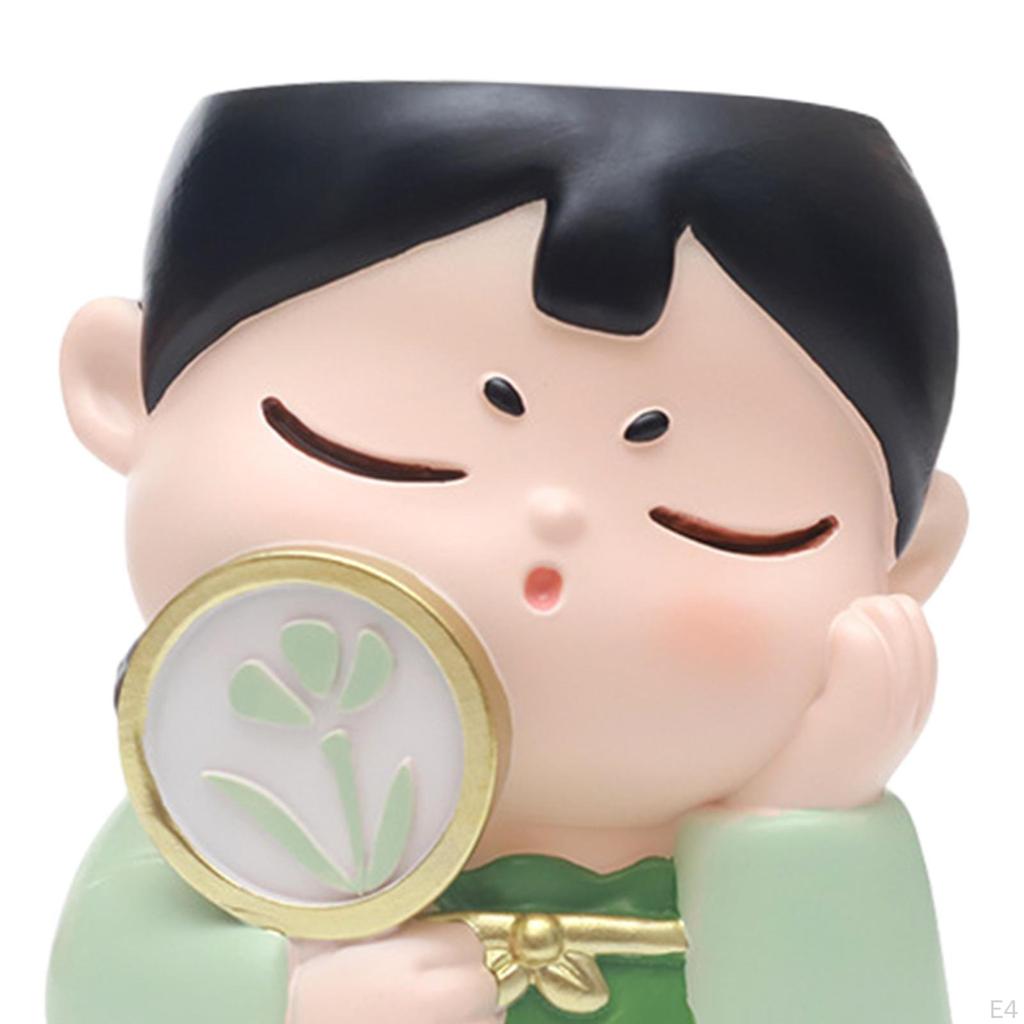 Цветочный горшок с очаровательной головой девушки — декор для дома и сада