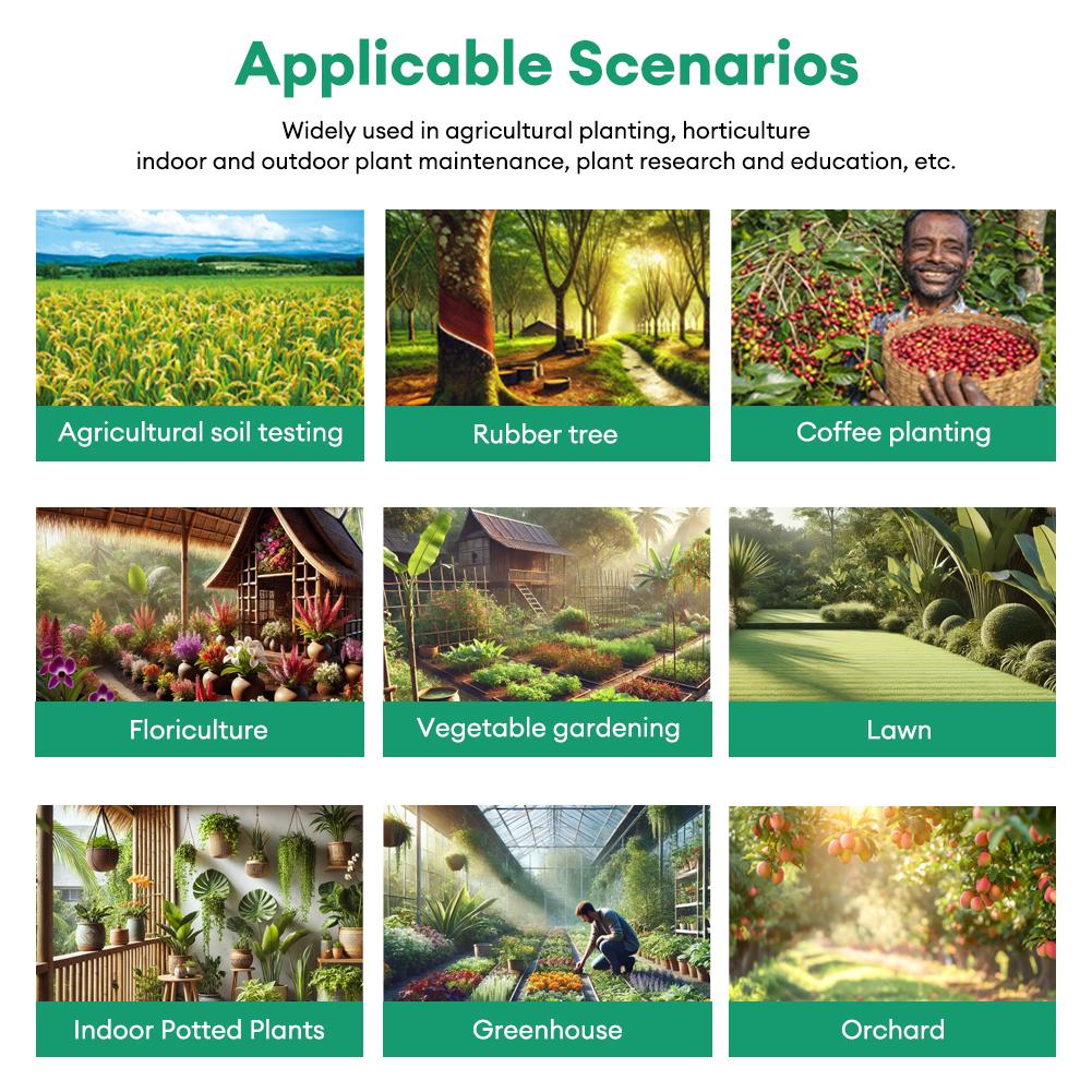 Цифровой измеритель pH почвы 7 в 1, тестер pH почвы, детектор плодородия, влажность почвы, солнечный свет, влажность окружающей среды, монитор температуры для садовой фермы