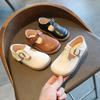 Girls Shoes Basic Mary Janes Kids Shoes Flats Baby Toddlers Anti-Slippery Casual Shoes for Child Leather Shoe Black E01042