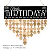 Wooden Birthday Reminder Board Creative Family Decorative Calendar Ornament