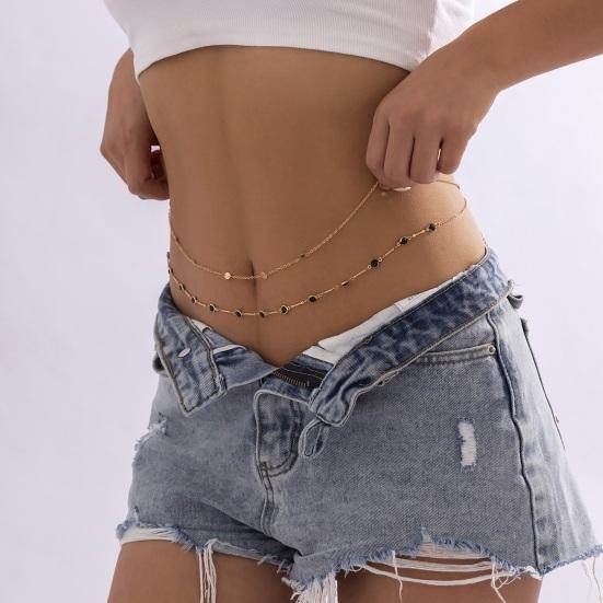 Женская цепочка на талию с двойным слоем блесток, регулируемая длина, ажурная, для танца живота, украшения на талию, вечеринки, фестивали, ночные клубы, цепочка на тело