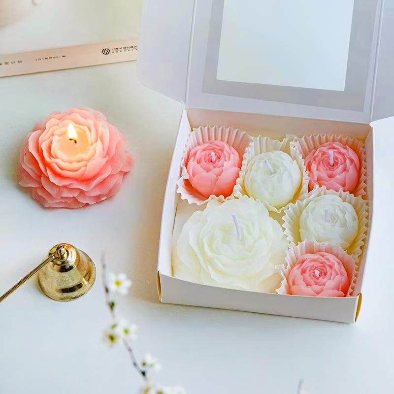 1 Набор Ароматерапия Компактный Ручной работы Романтический Набор Ремесленный Роза Премиум Подарок Ароматическая Свеча Элегантный