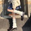 Носки для ботинок 1 пара Гетры до середины икры Утолщенные Вязаные Лолита В рубчик Согревающие Однотонные Осень Зима Женские Чулки для свиданий