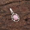 Oval Pink Cat'S Eye Gemstone Sterling Silver Handmade Engagement Gift Pendant PP-6-45