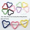 5pcs Multicolors Carabiner Heart Shape Bag Belt Buckle High Quality Plated Gate Purses Handbags