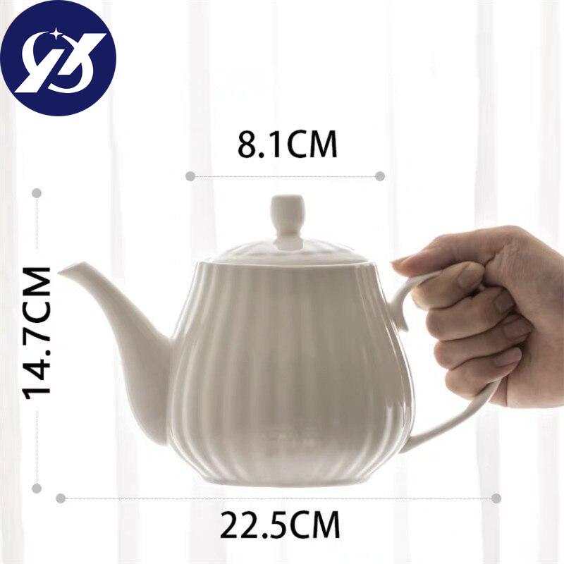 1000ml Bone C Na Coffee Pot Office Teapot Ceramic Large Capacity Tea Pot with Filter Simple Handmade W Te Kettle