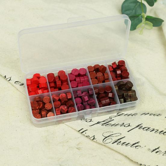 200 шт. сургучные бусины красивых цветов, простые в использовании восьмиугольные восковые бусины для приглашений, открыток, конвертов, подарочная упаковка