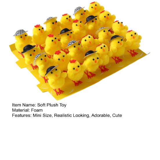 24/36Pcs Easter Fur Chicks Adorable Appearance Mini Size Wide Application Fluffy Soft Plush Toys Easter Chicks Party Decorations