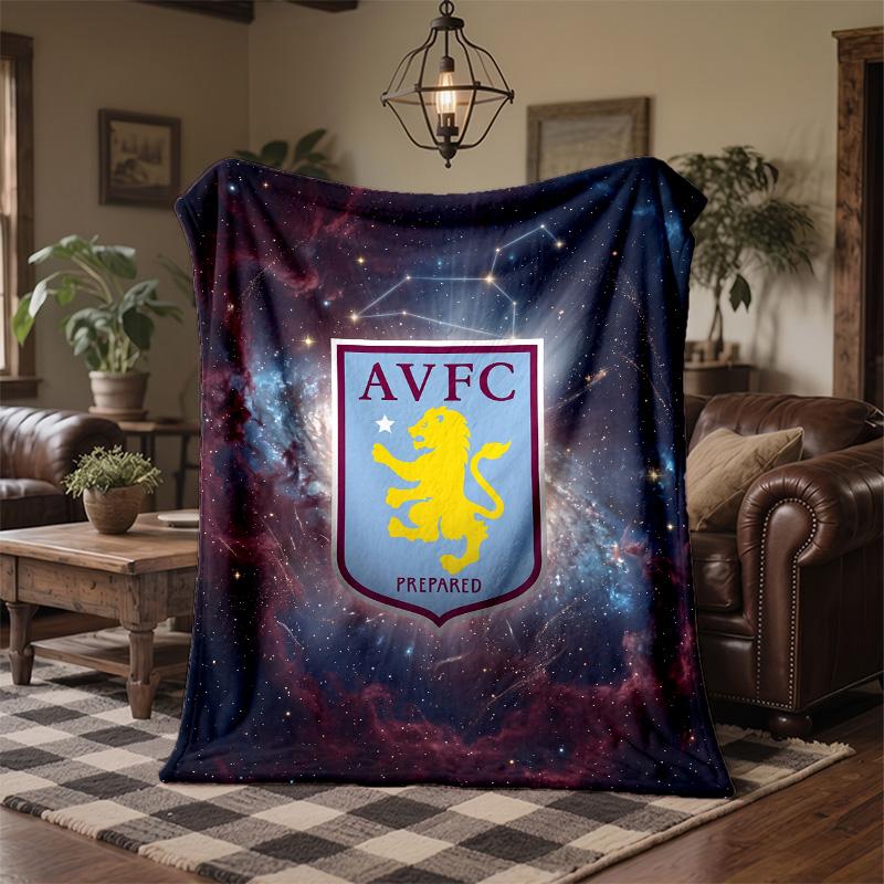 Aston Villa Football Print Flannel Blanket Soft Warm Sofa Bed Throw Blanket For Home Office Bedroom