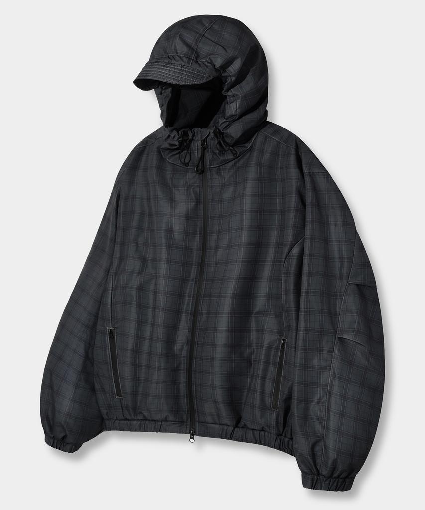 Двусторонний ветрозащитный плащ с капюшоном Dimitri Black Essential Check_3 цвета