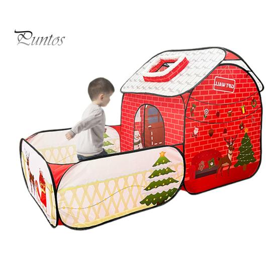 Детская игровая палатка с туннелем для гусениц, рождественская тема, детский игровой домик, ткань Оксфорд, интерактивная палатка для малышей для обучающих игр и развлечений