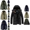 Warm Mens Winter Thick Fur Lined Hooded Jacket Zipper Bomber Military Parka Coat