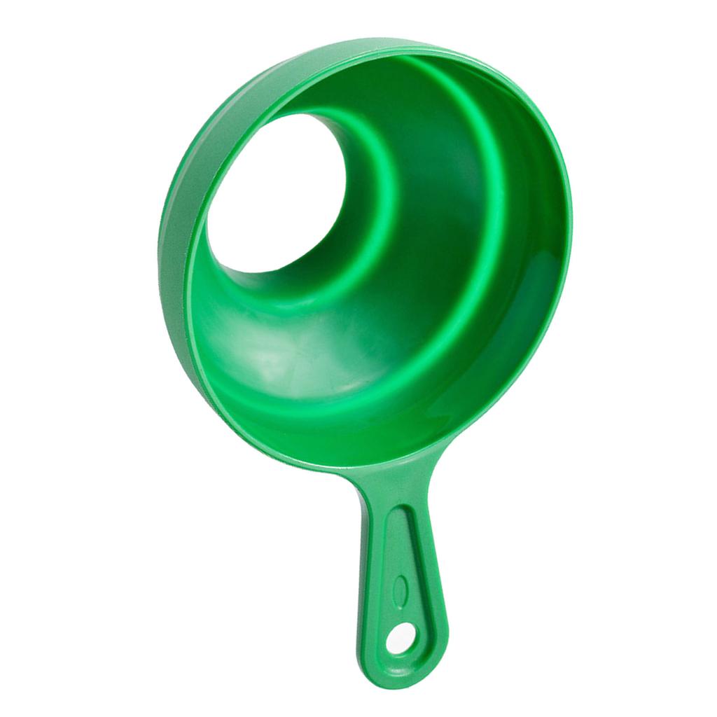 Силиконовая кухонная воронка складная многофункциональная с широким горлом зеленая