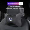 1Pcs Auto Headrest Car Logo Seat Neck Pillow For Volvo V60 V40 XC90 S60 C30 XC60 V50 V70 S90 XC40 S80 V90 EX30 EX90 EM90 C40 S40