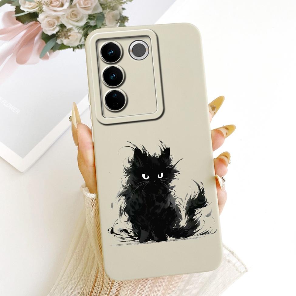 Чехол для Vivo V27 V2231 V2246 Чехол для Vivo V27 Pro V2230 Крышка Роскошный Модный Крутой Кавайный Милый Расписной Силиконовый Чехол
