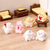 Милая кукла Кролик Миниатюрные фигурки Автомобиль Украшение Статуэтка Животных Кукольный Домик Сделай Сам Кролик Украшения Поделки Мини Животные Поделки