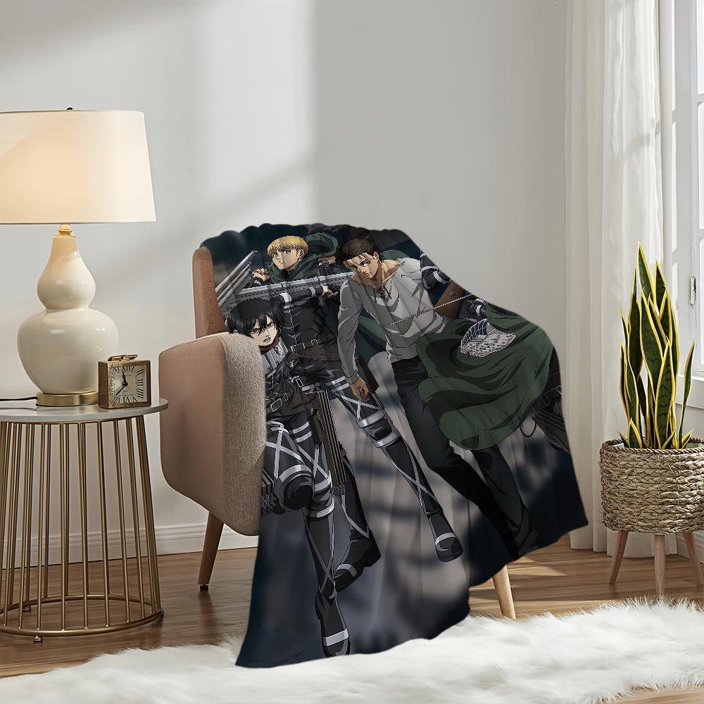 Аниме А-Атака на Т-Титана Крутой Плед Мягкий Удобный Плюшевый для Сна Подходит Для Гостиной Офиса Спальни День Рождения Дом Детский Подарок