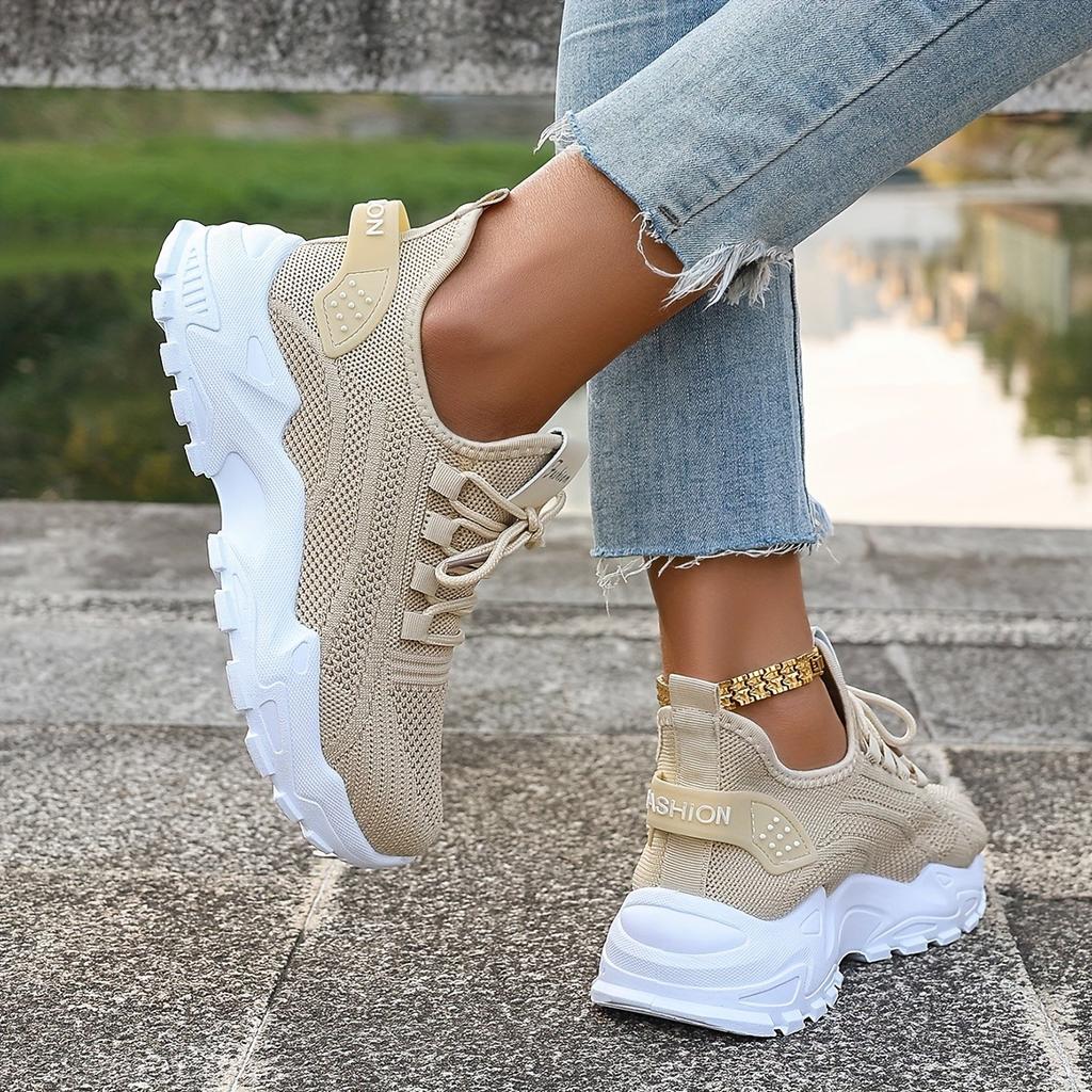 ЖЕНСКИЕ ТРИКОТАЖНЫЕ ДЫШАЩИЕ СПОРТИВНЫЕ КРОССОВКИ - Легкие и удобные кроссовки с низким верхом и мягкой подошвой для всех сезонов.