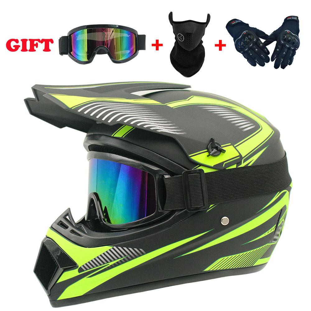 24 стиля, мужской шлем для мотокросса, профессиональные внедорожные мотоциклетные шлемы, велосипедный полный шлем, одобренный DOT, 1 + 3 шт.