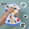 5 шт. кухонных полотенец Rainbow Dot Coral Velvet Rags Super Soft Absorbing Microfiber Towels Kitchen Drying Hands Tableware