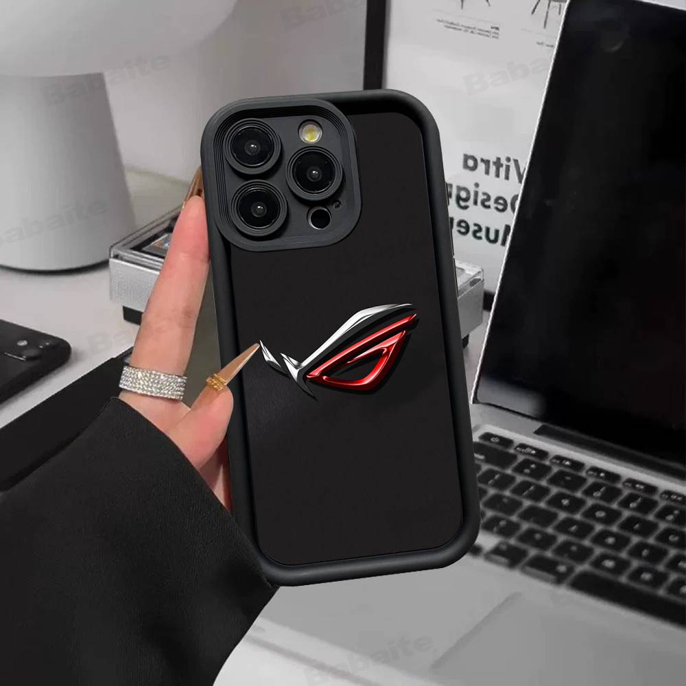 Чехол для телефона A-AsuS-S R-ROG LOGO для IPhone 17 16 15 14 13 12 11 Pro Max Plus Силиконовый противоударный чехол
