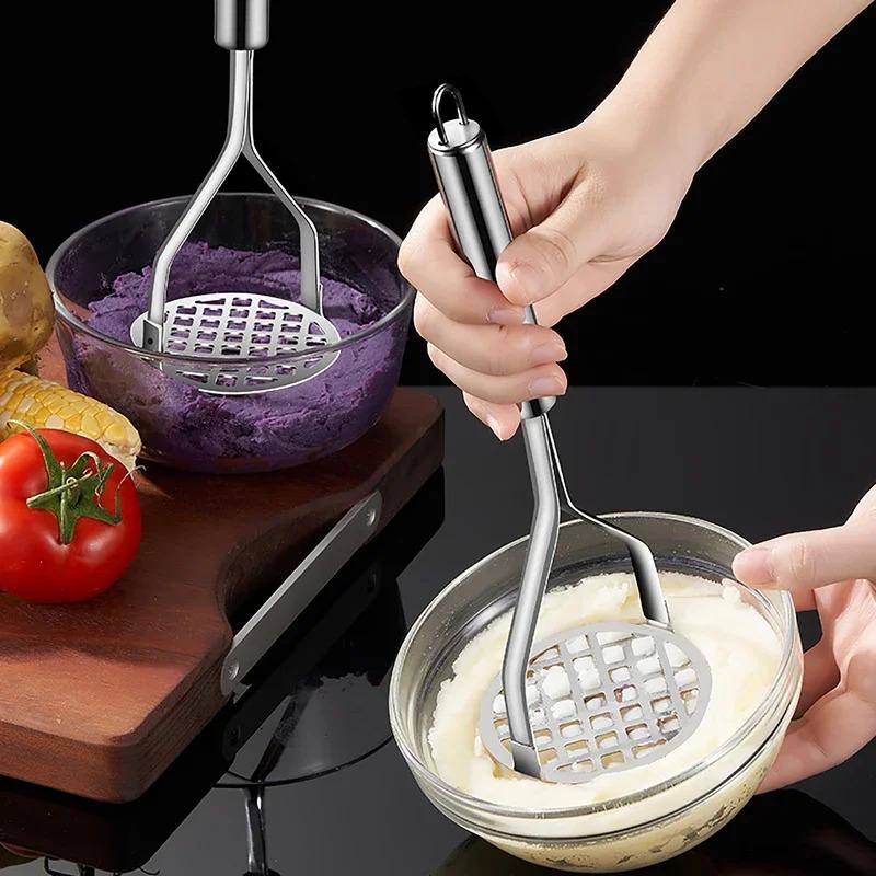 Stainless Steel Potato Mashers Ricers Masher Puree Purple Sweet Potata Pumpkin Grater Kitchen Acceesories Makers Tools Crusher