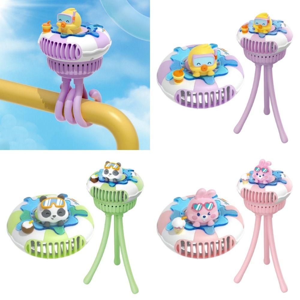 USB Rechargeable Portable Baby Stroller Fan Octopus Handheld Electric Fan  Kids Pram