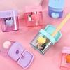 1/2 Holes Pencil Sharping Tools Transparent Pencil Cutter Pencil Sharpener  School Supplies