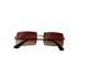 Diamond trimmed sunglasses S hot-selling frameless square sunglasses in Europe and America, fashion quality PC eyes
