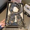 70cm Square Scarf Double-Sided Floral Paisley Print Lightweight Neckwear Wrap Accessory Women