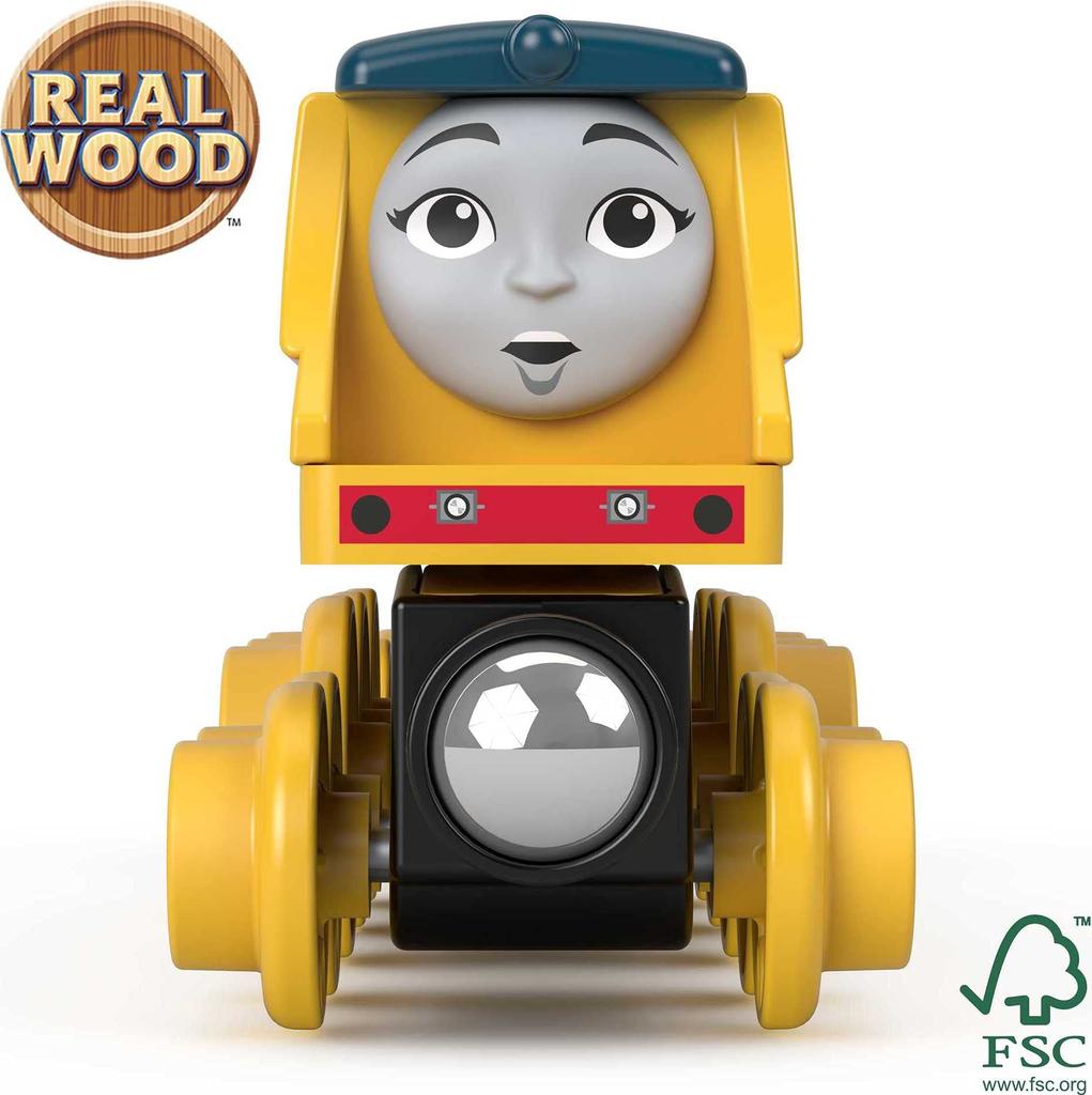 Mattel Thomas the Tank Engine Wooden Rail Series Rebecca Years Old and HBK14 (Thomas) [2 Up]