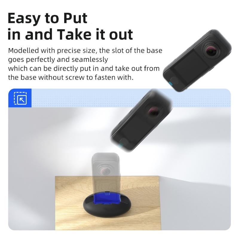 Silicone Base Camera Desktop Mount Precise Cut Design AntiSlip Base For X4 Air Outdoor Adventure Photography Accessory