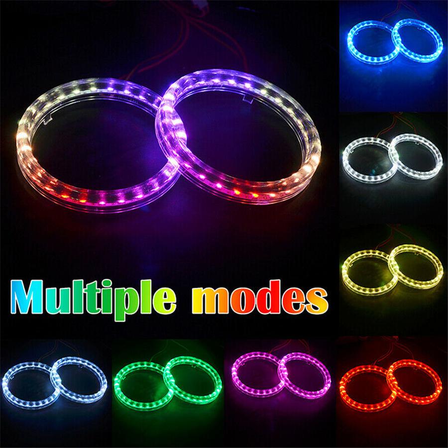 2 шт. 95 мм RGB LED Ангельские Глаза Световое Кольцо Halo Комплект Водонепроницаемый Управление через Bluetooth APP