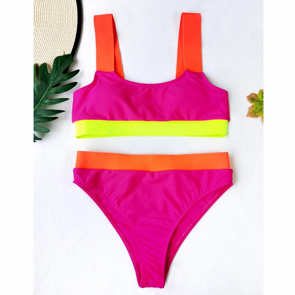 Женский купальник, женский лоскутный купальник, бикини с высокой талией, сексуальный комплект бикини, купальный костюм с эффектом пуш-ап, купальный костюм Biquini