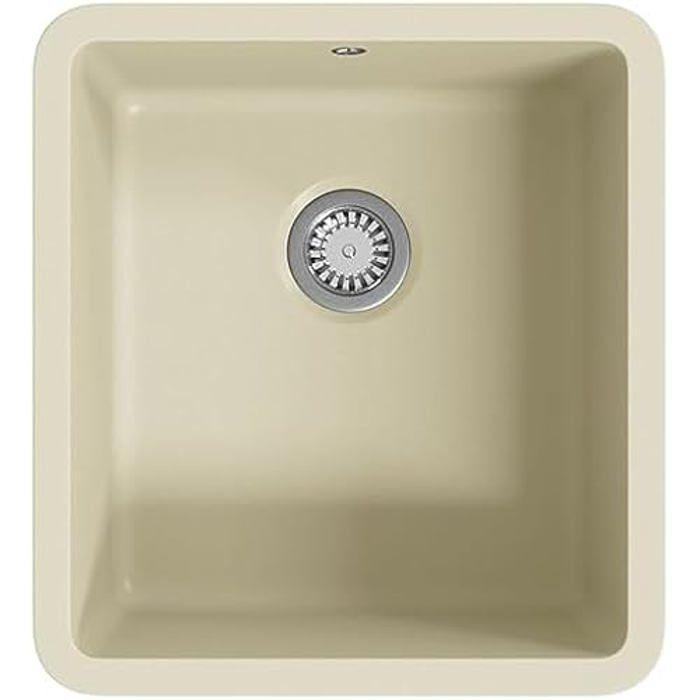 Kitchen Sink - VIDAXL - Reversible Inset Sink - Beige Granite - 1 Bowl - 420x460mm