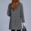 Костюм шерстяная куртка в клетку осень-зима тонкая верхняя одежда с длинными рукавами плюс размер 5xl женское универсальное пальто