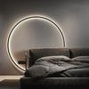 Black Modern Circular LED Wall Lamp Home Designer Home Decor Circle Nordic Wall Light Lustre Living Room Bedroom Wall Sconces