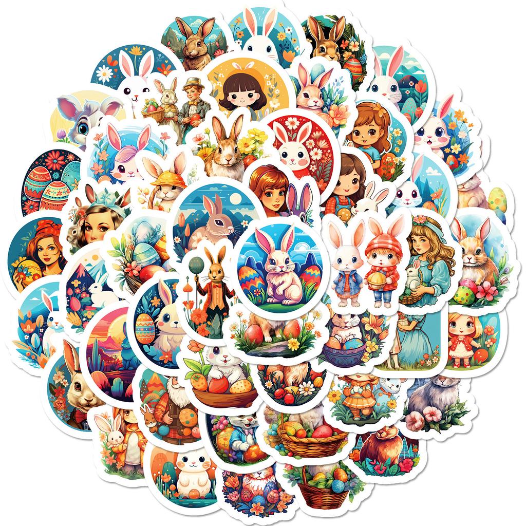 50 Easter Bunny Personality Diy Party Carnival Day Stickers