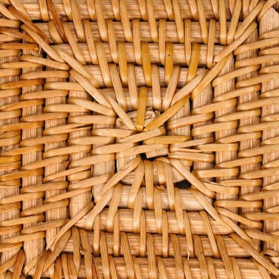 Практичный противоскользящий коврик для столовой, хороший плетеный обеденный коврик из ротанга ручной работы