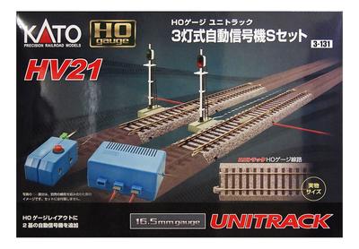 KATO HO Gauge HO Unitrack 3 Light Automatic Signal S Set Железнодорожные принадлежности для моделей HV-21 3-131