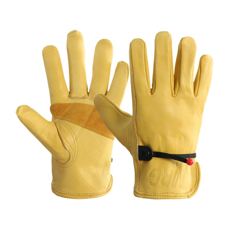 Yellow Cowhide Protective Gloves, Wear-resistant Work Gloves, Labor Protection Gloves