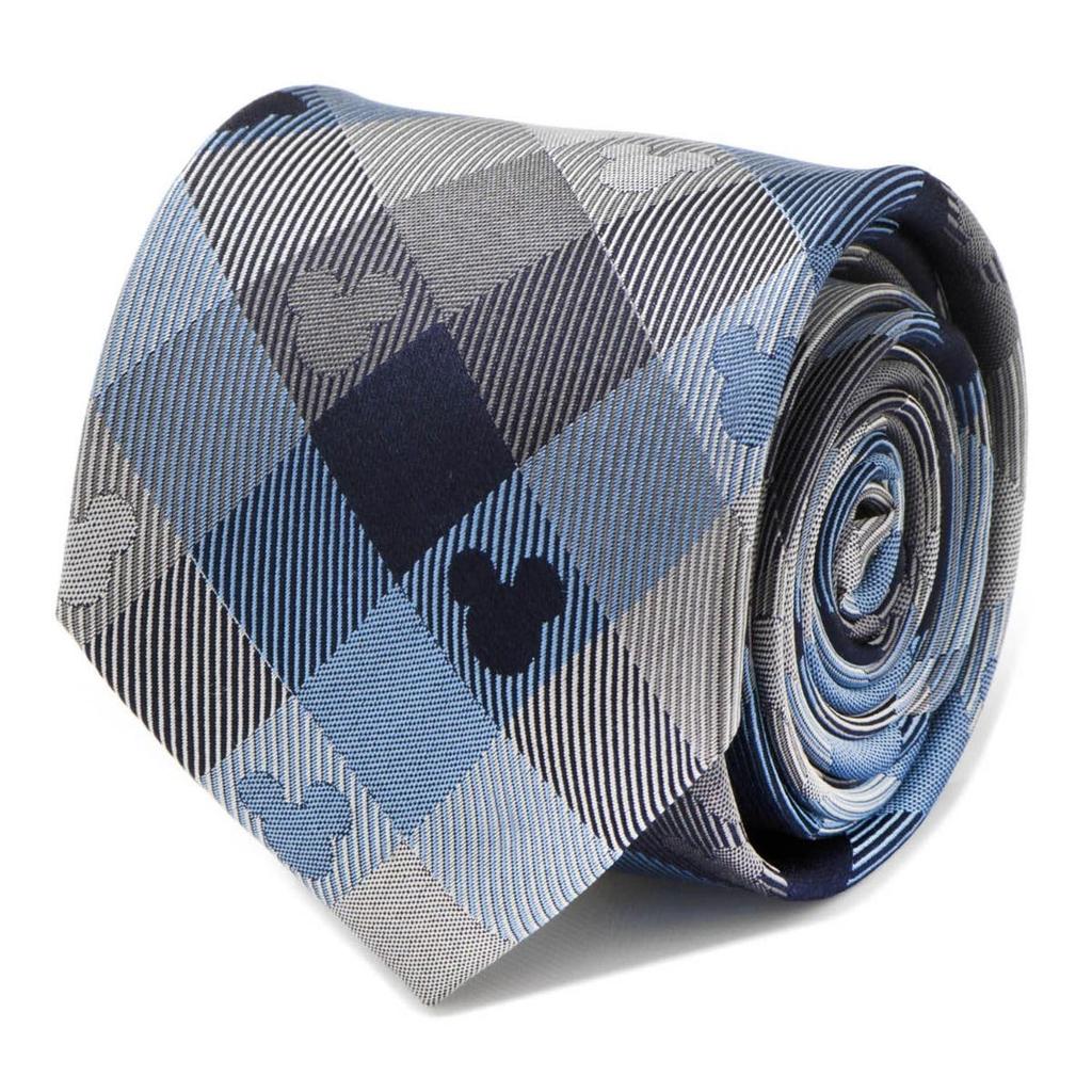 Cufflinks Mickey Mouse Blue Plaid Tie (dn-mpld2-bl-tr)