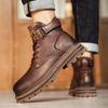 Fashion Men Snow Boots Male Comfortable Winter Plush Walking Casual Shoe Classic Men's Motorcycle Boots All-match Basic Boots For Man