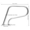 Pool Rail Pool Railing 304 Stainless Steel 264LBS Load Capacity Silver Rustproof Pool Handrail Humanized Swimming Pool Handrail