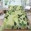 Family Bedding Single Double Bed Full Size Plant Printing Series Bedding Leaf Pattern Pillowcase and Quilt Cover Washable Home Decoration