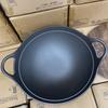 Большая чугунная сковорода 40 см Чугунный горшок Бытовой большой горшок Углубленный горшок в старом стиле с двойными ушками Бытовой вок для жарки