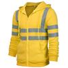 UK Mens Visibility Hooded Sweatshirt Jumper Tops Railway Work Jacket Outwear New