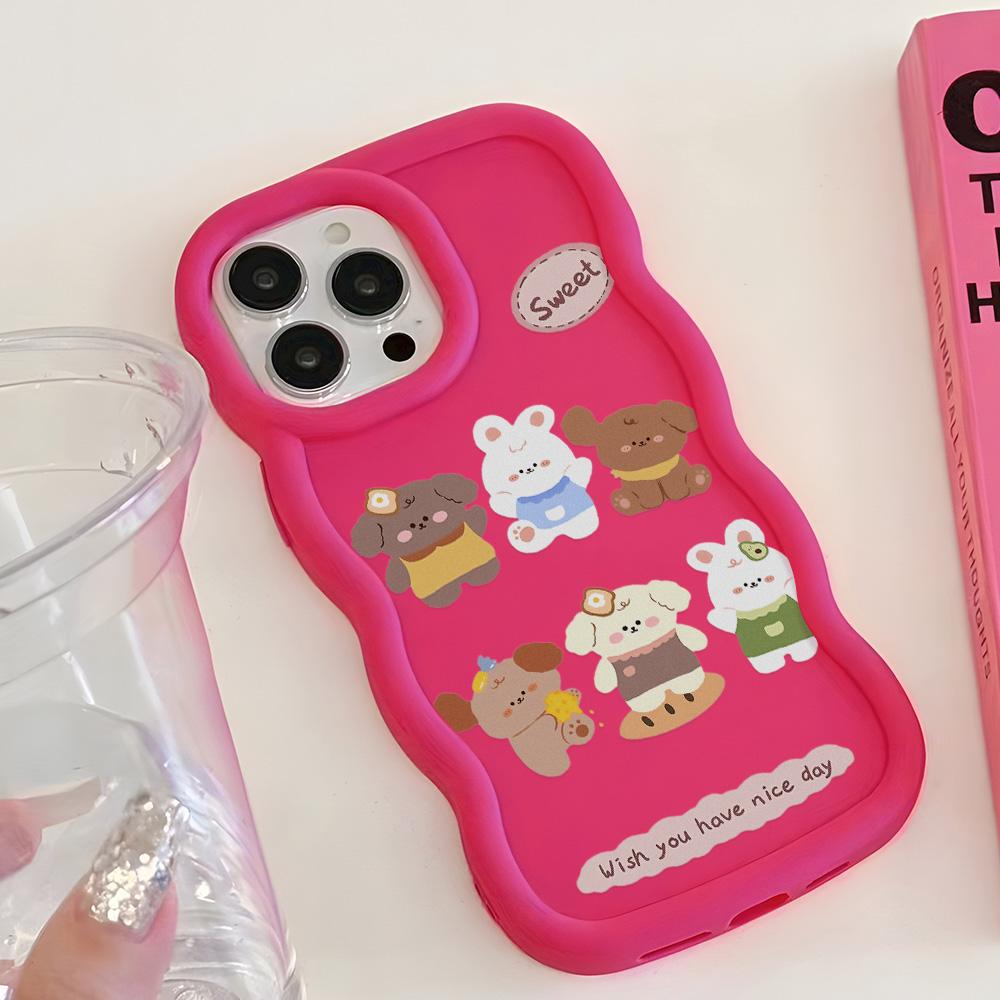 Чехлы для мобильных телефонов iPhone 11 13 XR 15 Pro Max 12 14 Pro Max Чехол для iPhone 16 7 Plus 8 Plus XS Max 15 Plus Macaron Cartoon Cute Anti-Drop Водонепроницаемый