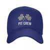 Custom Race Car Pit Crew Checkered Flag Baseball Cap Outdoor Unisex Women's Adjustable Racing Sport Dad Hat Spring Snapback Caps