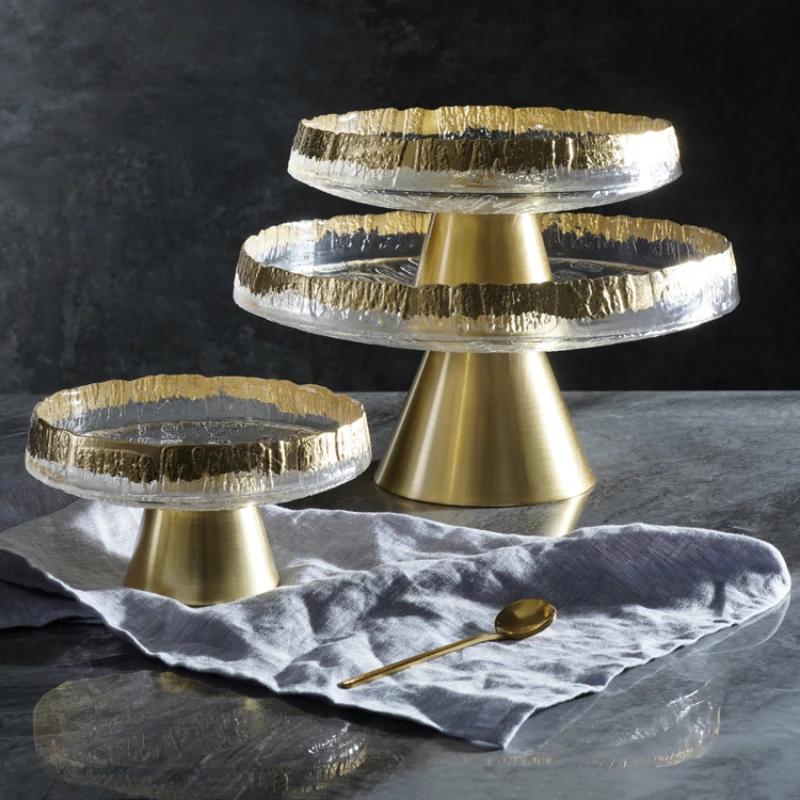 Высококачественная высокая стеклянная ваза для фруктов, большая домашняя ваза для журнального столика в гостиной, ваза для фруктов, украшения для дома